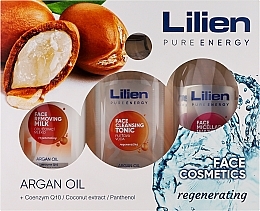 Парфумерія, косметика Набір - Lilien Pure Energy Argan Oil (f/oil/250 ml + tonic/250 ml + water/250 ml)