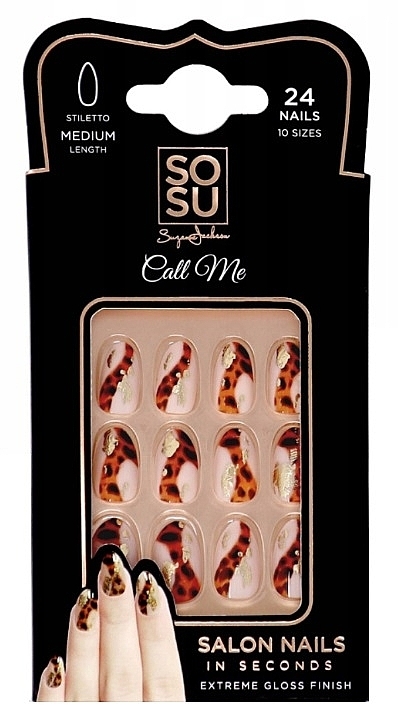 Набір накладних нігтів - Sosu by SJ Salon Nails In Seconds Call Me — фото N1