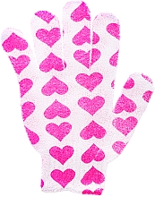 Парфумерія, косметика Губка-рукавичка, банна, 30512, рожева - Top Choice