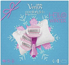 Духи, Парфюмерия, косметика Набор - Gillette Venus Comfortglide Spa Breeze (razor/1pcs + blades/3pcs + Bath Pillow)