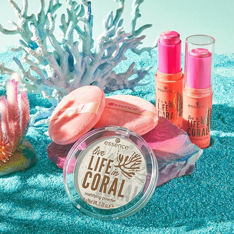 Матирующая пудра для лица - Essence Live Life In Coral Mattifying Powder — фото N3