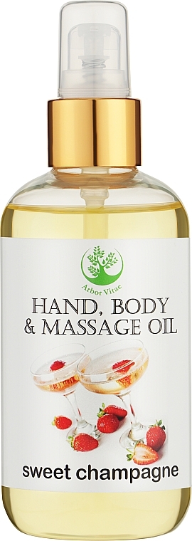 Олія для рук, тіла та масажу "Солодке шампанське" - Arbor Vitae Hand, Body&Massage Oil — фото N1