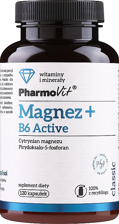 Дієтична добавка "Магній + Вітамін B6" - PharmoVit Classic Magnesium + B6 Active — фото N1