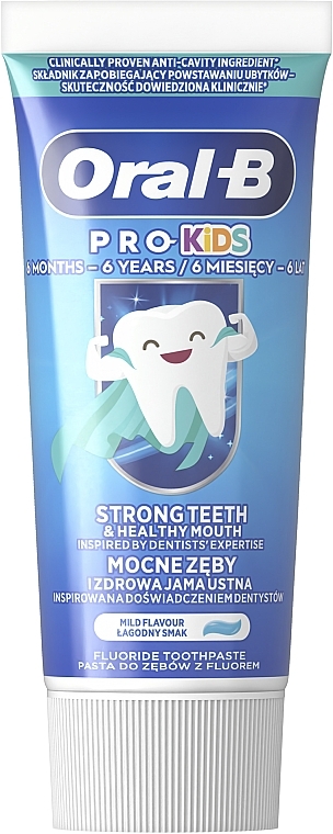 Зубная паста для детей до 6 лет - Oral-B Pro Kids 0-6 Srtong Teeth Fluoride Toothpaste — фото N2