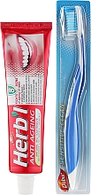Набір "Anti Ageing" - Dabur Herb`l (toothbrush/1шт + toothpaste/150g) — фото N2