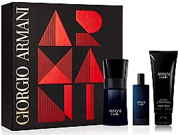 Духи, Парфюмерия, косметика Giorgio Armani Code - Набор (edt/50ml + edt/15ml + sh/gel/50ml)