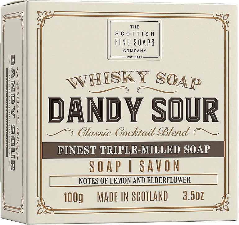 Мило в картонному пакованні - Scottish Fine Soaps Dandy Sour Whisky Soap In a Carton — фото N1