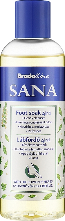 Ванночка для ніг 4 в 1 з пудрою рослин - Bradoline Sana 4 In 1 Foot Soak — фото N1