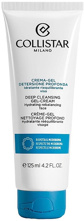 Гель-крем для глибокого очищення й зволоження шкіри - Collistar Deep Cleansing Gel-Cream