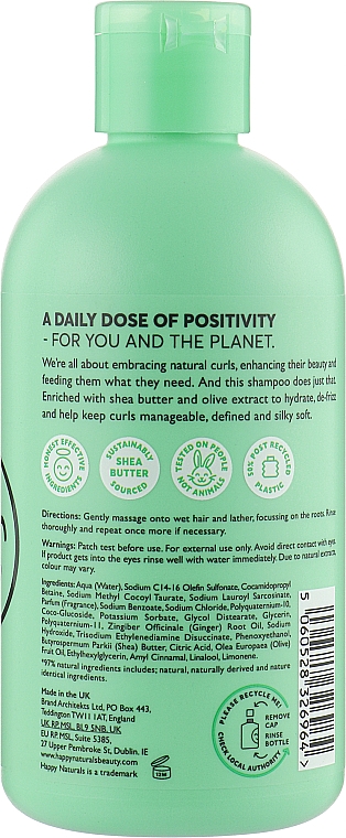 Шампунь для волосся "Слухняні локони" - Happy Naturals Curl Defining Shampoo — фото N2