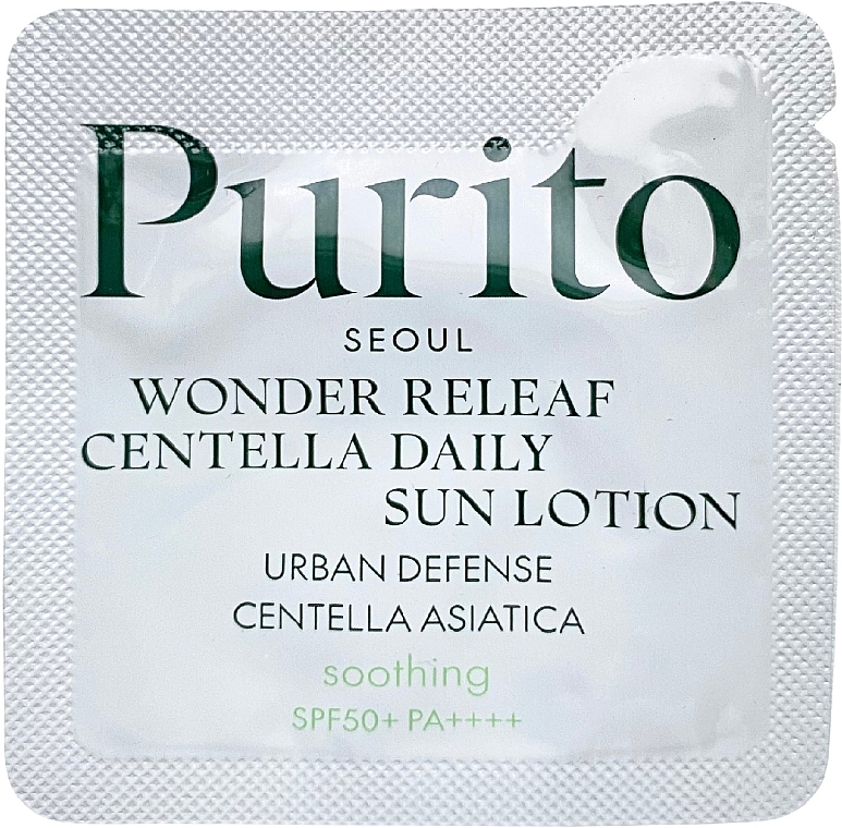 Сонцезахисний лосьйон для обличчя - Purito Seoul Wonder Releaf Centella Daily Sun Lotion SPF50+ (пробник) — фото N1