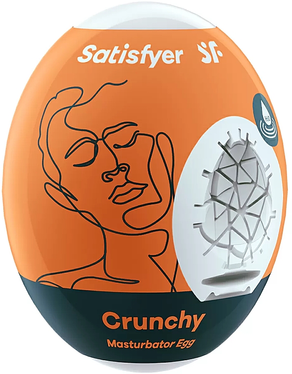 Мастурбатор "Яйцо", оранжевый - Satisfyer Masturbator Egg Single Crunchy — фото N1