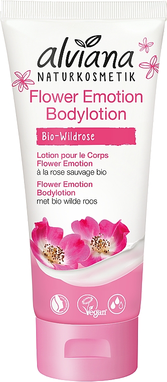 Лосьон для тела с шиповником - Alviana Naturkosmetik Flower Emotion Body Lotion — фото N1