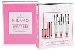 Парфумерія, косметика Набір атомайзери для парфумерії - Travalo Milano Pink Set (atomiser/3x5ml + case)