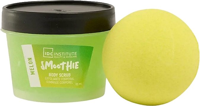 Набор - IDC Institute Smoothie Mini Bath Melon Set (scrub/95ml + frizz/bomb/95g) — фото N2