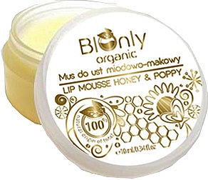 Мус для губ з медом і маком - BIOnly Organic Lip Mousse Honey & Poppy