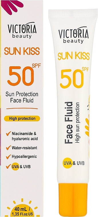 Сонцезахисний флюїд - Victoria Beauty Sun Kiss Sun Protection Face Fluid SPF50 — фото N2