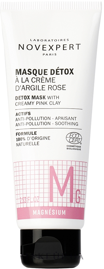 Маска детокс для лица с розовой глиной - Novexpert Magnesium Mask Detox With Creamy Pink Clay — фото 75ml NEW