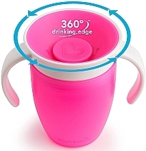 Чашка-непроливайка с крышкой, розовая, 207 мл - Miracle  — фото N3