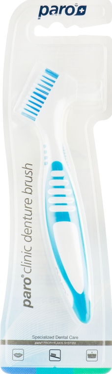 Щітка для зубних протезів, блакитна - Paro Swiss Denture Brush — фото N1