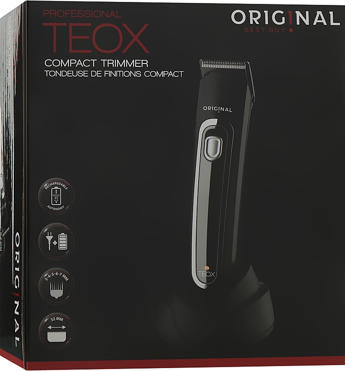 Тример для стрижки, акумуляторний, матово-чорний - Sibel Original Teox — фото N2