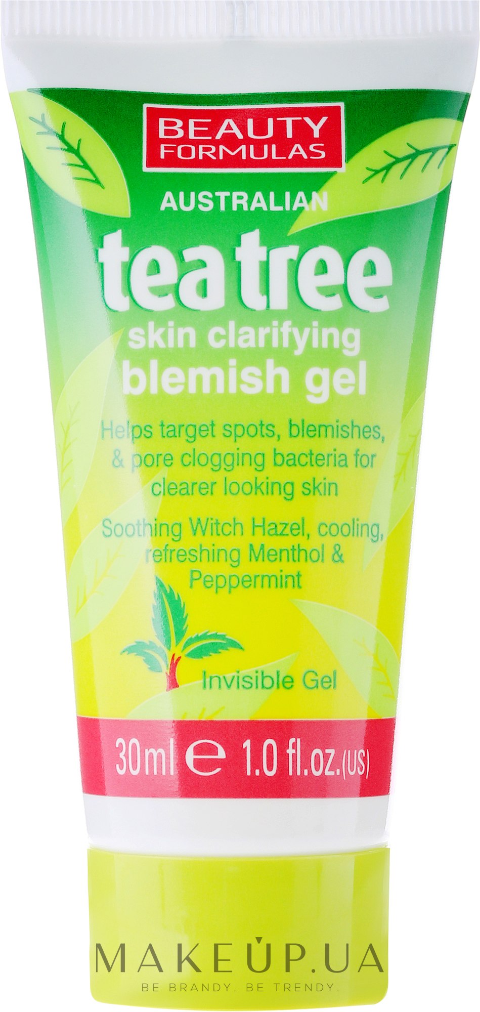 Противовоспалительный гель для лица "Чайное дерево" - Beauty Formulas Tea Tree Skin Clarifying Blemish Gel — фото 30ml