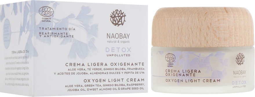 Кислородный легкий крем для лица - Naobay Cosmos Bio Detox Oxygen Light Cream — фото N1
