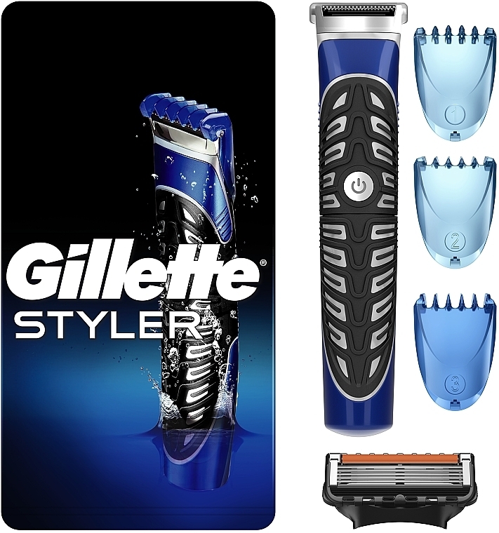 Набір - Gillette Fusion ProGlide Styler (стайлер/1шт + змінна касета/1шт + насадки/3шт) — фото N1