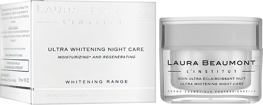 Нічний крем інтенсивного освітлення - Laura Beaumont Ultra Whitening Night Care  — фото N2