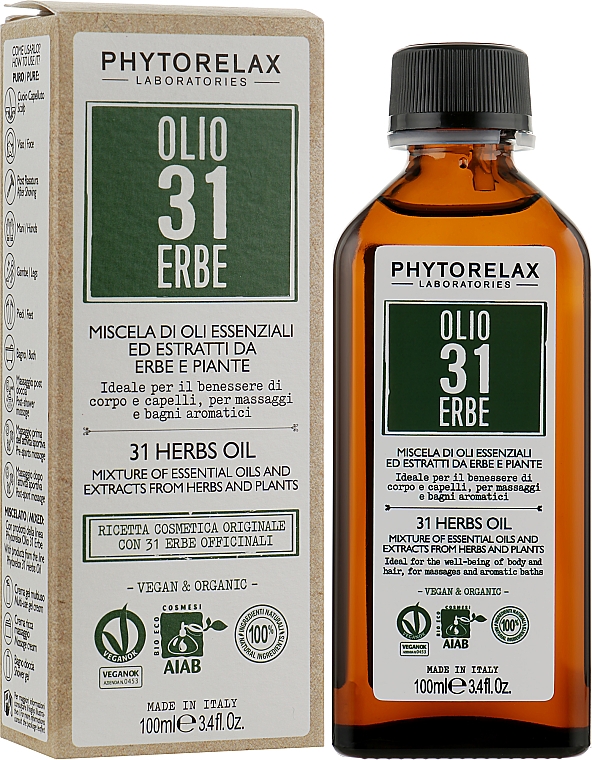 Суміш ефірних олій і екстрактів - Phytorelax Laboratories 31 Herbs Oil — фото N2