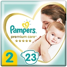 Підгузки Pampers Premium Care Newborn (4-8 кг), 23 шт. - Pampers — фото N1