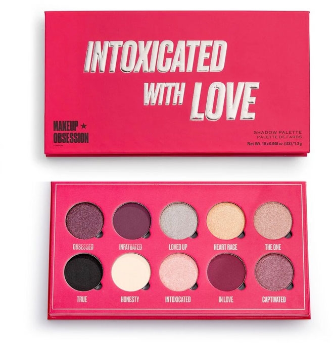 Палетка теней для век, 10 цветов - Makeup Obsession Intoxicated With Love Eyeshadow Palette