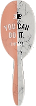 Розплутувальна щітка для волосся "Твоя чашка кави вірить у тебе" - Framar Detangle Brush — фото N2