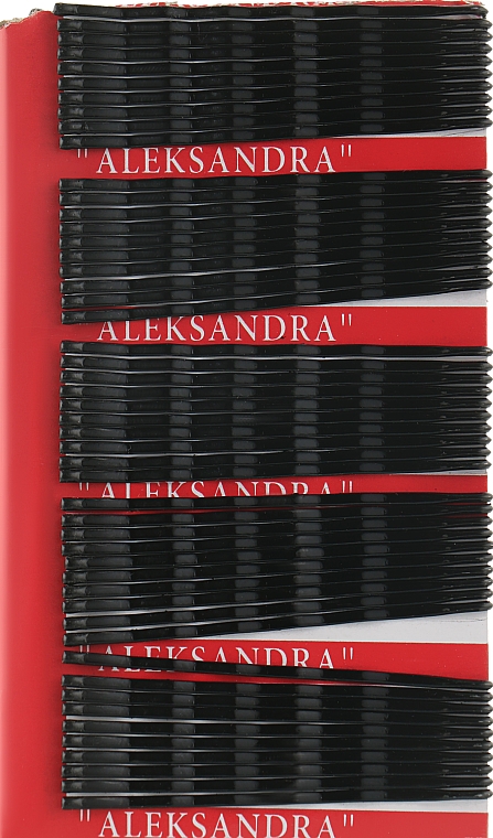 Невидимки для волос "Aleksandra", 6,5 см, черные - Cosmo Shop