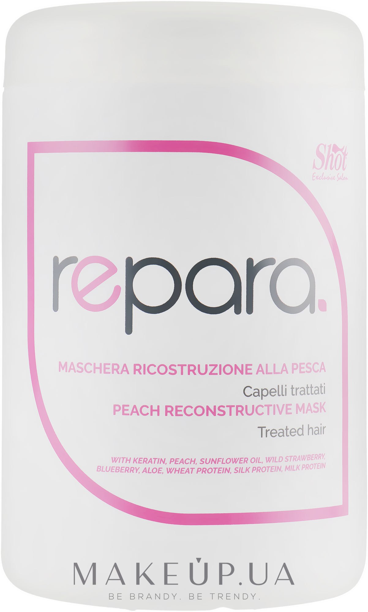 Восстанавливающая маска с персиком для поврежденных волос - Shot Peach Reconstructive Mask — фото 1000ml