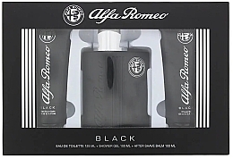 Alfa Romeo Black - Набір (edt/125ml + sh/gel/100ml + ash/balm/100ml) — фото N1