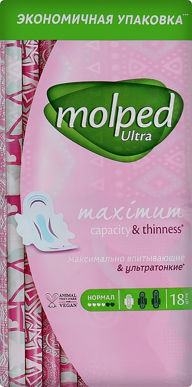 Гігієнічні прокладки Ultra Normal Eco, 18 шт. - Molped — фото N1