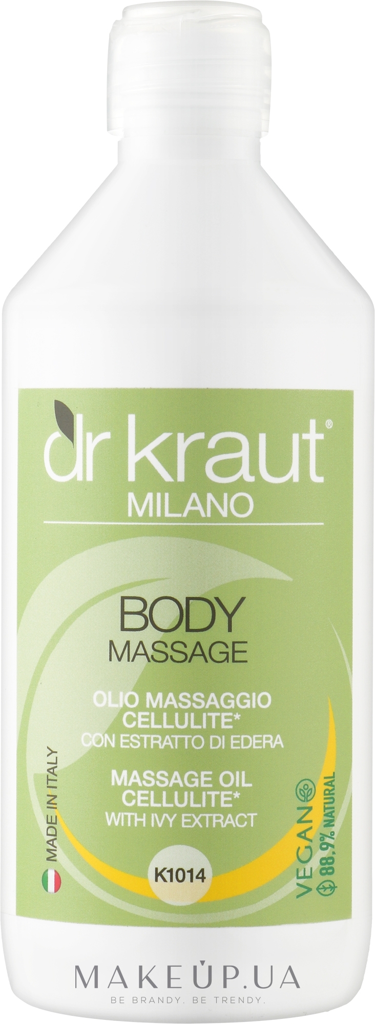 Антицеллюлитное массажное масло с экстрактом плюща - Dr.Kraut Massage Oil Cellulite — фото 500ml