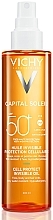 Сонцезахисна водостійка олійка для шкіри обличчя, тіла та кінчиків волосся, SPF 50+ - Vichy Capital Soleil Invisible Oil SPF 50+ — фото N1
