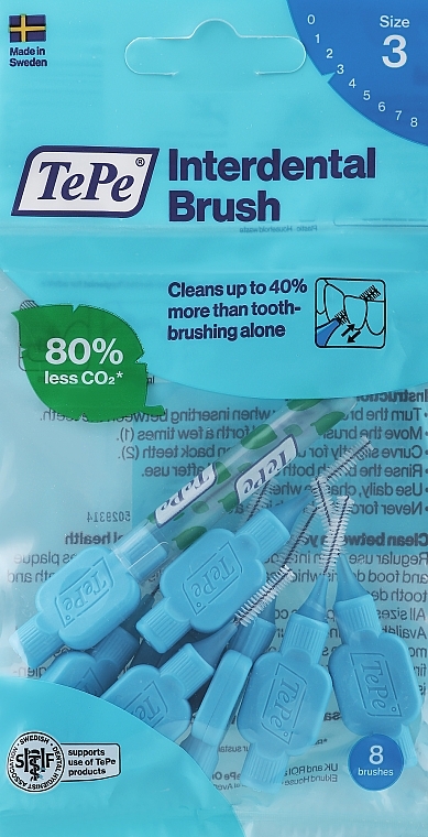 Межзубной ершик "Голубой", 0,6 мм - TePe Interdental Brushes Original — фото N1