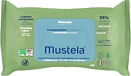 Парфумерія, косметика Очищувальні серветки для дітей - Mustela Compostable Cleaning Wipes With Fragrance