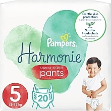 Подгузники-трусики Harmonie Nappy Pants Размер 5 (12-17 кг), 20 шт - Pampers — фото N1