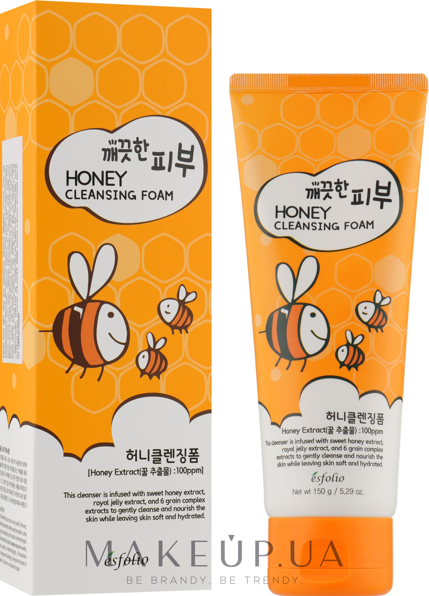 Пінка для вмивання "Мед" - Esfolio Pure Skin Honey Cleansing Foam — фото 150ml