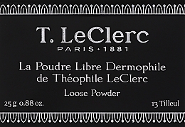 Розсипчаста пудра для обличчя - T. LeClerc Le Poudre Libre Dermophile — фото N2