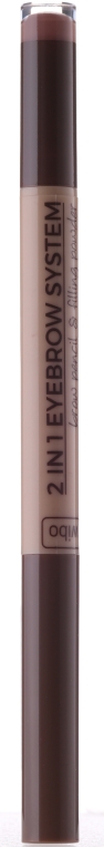 Олівець для брів - Wibo 2in1 Eyebrow System — фото N1