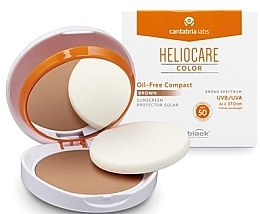 Компактная крем-пудра для жирной и комбинированной кожи - Cantabria Labs Heliocare Color Compact Oil-Free Spf 50 — фото N2