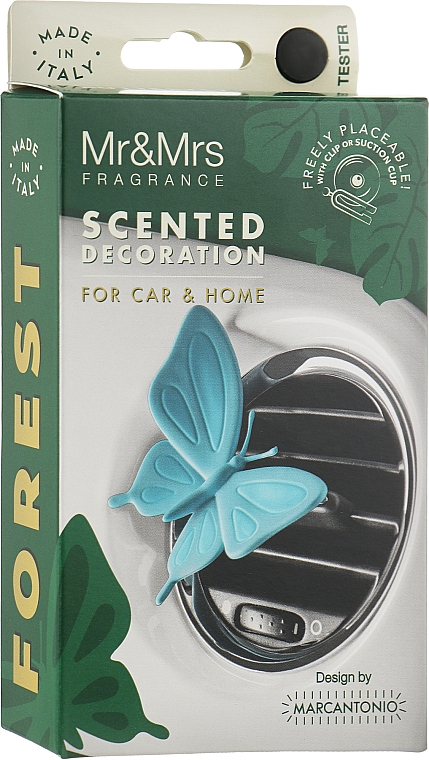 Ароматизатор в машину с ароматом огурца "Голубая бабочка" - Mr&Mrs Forest Butterfly Cucumber — фото N1