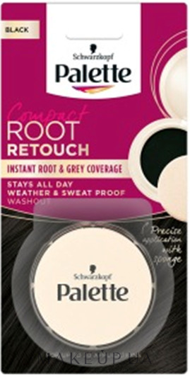 Маскирующая пудра для волос - Schwarzkopf Palette Root Retouch — фото Black