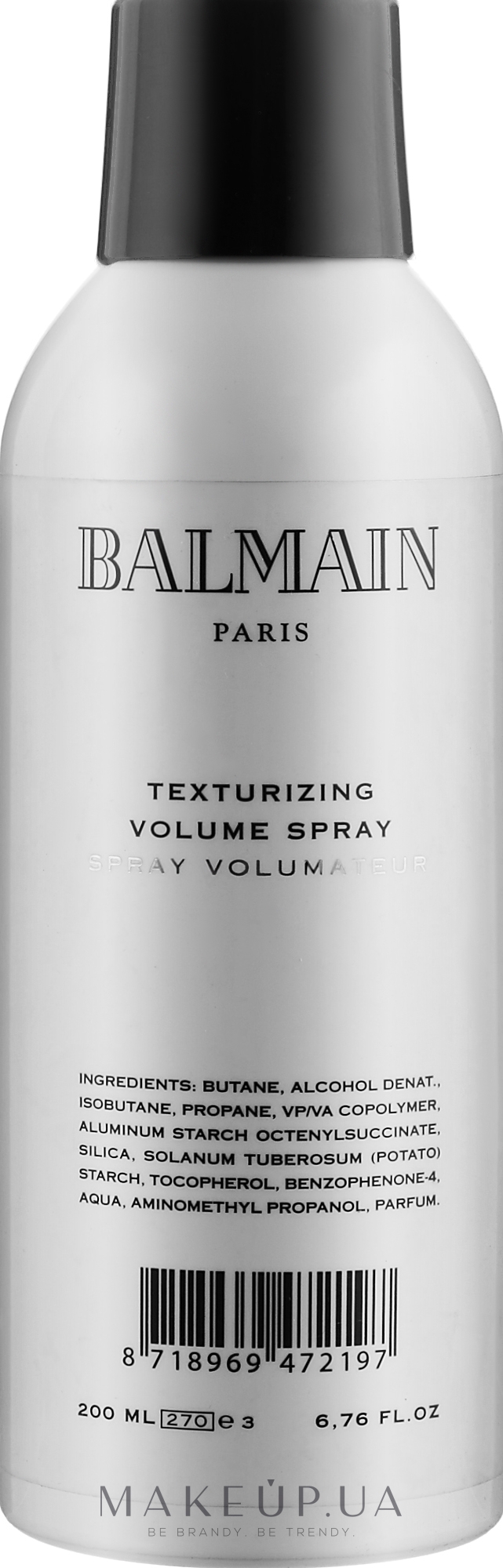 Текстурувальний спрей для об'єму волосся - Balmain Paris Hair Couture Texturizing Volume Spray — фото 200ml