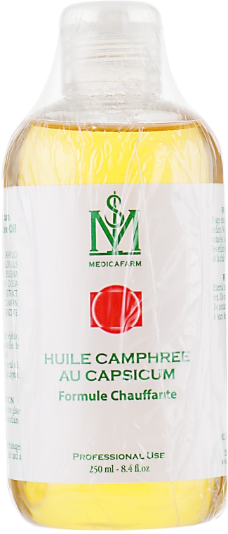 Олія для догляду Олео-К з ефірними оліями та камфорою "Інтенсивний розігрів" - Medicafarm Huile Camphree Au Capsicum — фото N1